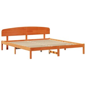 vidaXL Cadre de lit Marron 180 x 200 cm Bois de pin massif