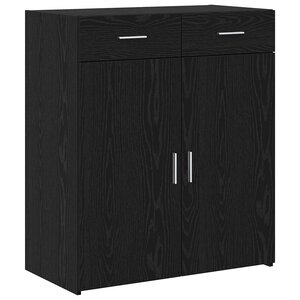 vidaXL Armoire de rangement avec tiroir Chêne noir 80 x 42.5 x 93.5 cm