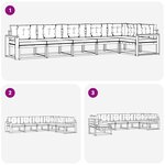 vidaXL Ensemble de canapés d'extérieur 4 Pièces Blanc et anthracite
