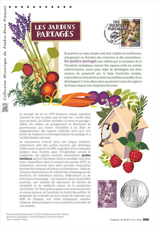 Document philatélique - Les jardins partagés