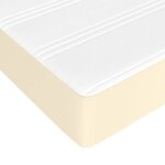 vidaXL Lit à sommier tapissier avec matelas Crème 140x200cm Similicuir