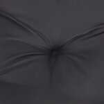 vidaXL Coussins de chaise à dossier bas lot de 4 noir tissu oxford