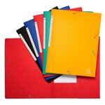 Chemises À Élastiques Carte Lustrée 3 Rabats Monobloc - Couleurs Assorties - X 50 - Exacompta