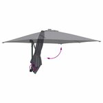 vidaXL Parasol de jardin Anthracite 248.5 x 247.5 x 160 cm tissu