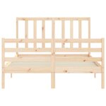 vidaXL Cadre de lit sans matelas 140x190 cm bois de pin massif