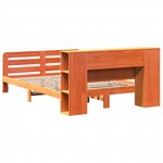 vidaXL Cadre de lit sans matelas cire marron 160x200cm bois pin massif