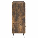 vidaXL Armoire à tiroirs Chêne fumé 66 x 34 5 x 90 cm