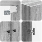 vidaXL Armoire Murale 59 x 31 x 60 cm Bois d'ingénierie Sonoma gris