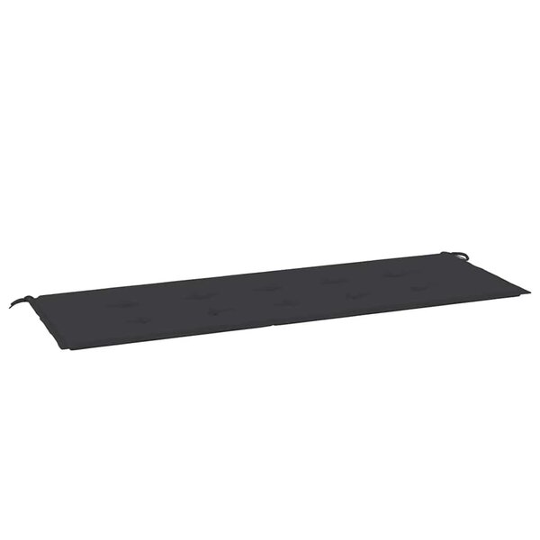 vidaXL Coussin de banc de jardin noir 150x50x4 cm tissu oxford