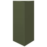 vidaXL Jardinières 2 Pièces vert olive triangulaire 40x34 5x70 cm acier