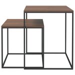 vidaXL Ensemble de table basse 2 Pièces Bois d'ingénierie et métal