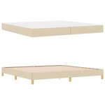 vidaXL Lit à ressorts avec matelas Crème 200 x 200 cm tissu