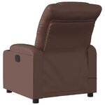 vidaXL Fauteuil de massage inclinable Marron Similicuir