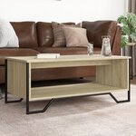 vidaXL Table basse chêne sonoma 100x51x40 cm bois d'ingénierie