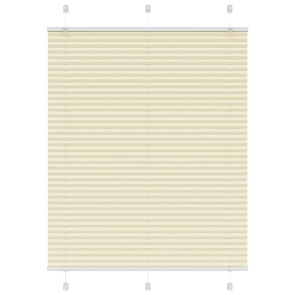 vidaXL Store plissé crème 110x100cm largeur du tissu 109 4cm polyester