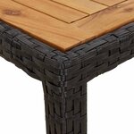 vidaXL Table de Jardin Noir 150 x 90 x 75 cm polyrotin