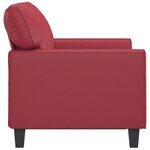 vidaXL Canapé à 2 places Rouge bordeaux 120 cm Similicuir