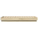 vidaXL Cadre de lit avec lumières LED chêne sonoma 90x190 cm