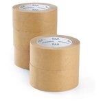 Ruban adhésif en papier kraft raja standard 57 g/m² blanc 50 mm x 50 m (lot de 36)