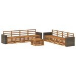 vidaXL Ensemble de canapés d'extérieur 9 pc Naturel