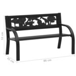 Vidaxl banc de jardin pour enfants 86 cm acier