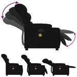 vidaXL Fauteuil de massage inclinable Noir Tissu