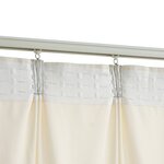 vidaXL Rideau occultant avec crochets Velours Crème 290x245 cm