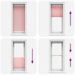 vidaXL Store plissé rose 65x150 cm largeur du tissu 64 4 cm polyester