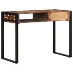 vidaXL Bureau multicolore 100x50x75 cm bois massif de récupération