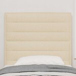 vidaXL Tête de lit LED avec des lumières à LED Crème 100 cm tissu