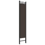 vidaXL Cloison de séparation 5 panneaux Marron 200x220 cm Tissu