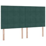 vidaXL Lit de Rangement avec matelas Vert foncé 180 x 200 cm Velours