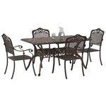 vidaXL Ensemble de salle à manger pour jardin 5 Pièces Bronze Aluminium