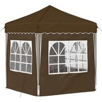 vidaXL Tente de fête pop-up 195 x 195 x 245 cm Taupe Tissu Oxford