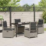 vidaXL Ensemble de salle à manger pour jardin 5 Pièces Gris clair