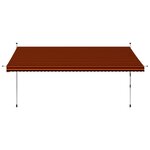 vidaXL Auvent manuel rétractable 400 cm Orange et marron