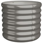 vidaXL Jardinière de jardin Acier enduit de poudre 40x40x36 cm Gris