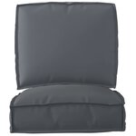 vidaXL Set de coussins de palette 2 Pièces Anthracite Tissu Oxford