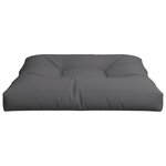 vidaXL Coussin de palette anthracite 80x80x12 cm tissu