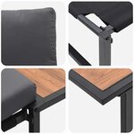 vidaXL Ensemble de salle à manger pour jardin 3 Pièces Anthracite Acier