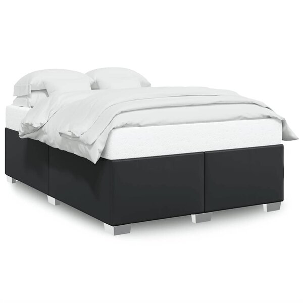 vidaXL Cadre de lit sans matelas noir similicuir