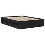 vidaXL Cadre de lit sans matelas noir 135x190 cm