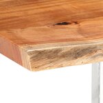 vidaXL Table à dîner à live edge Bois d'acacia massif 200 cm 3 8 cm