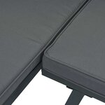 vidaXL Salon de jardin 7 Pièces avec coussins noir aluminium