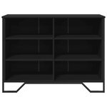 vidaXL Buffet noir 101x35 5x74 5 cm bois d'ingénierie