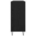 vidaXL Buffet Chêne noir 90 x 32 5 x 80 cm Bois d'ingénierie