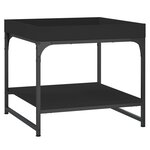 vidaXL Table basse noir 49 5x49 5x45 cm bois d'ingénierie