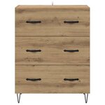 vidaXL Buffet avec tiroir Chêne artisanal 69 5 x 34 x 90 cm