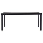 vidaXL Ensemble de salle à manger 7 Pièces Similicuir Noir