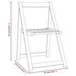 vidaXL Chaises pliables de jardin lot de 4 Bois d'acacia massif